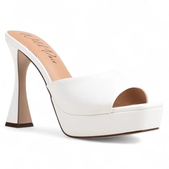 Rajaa Womens Faux Leather Peep-Toe Platform Sandals - Picture 1 of 4